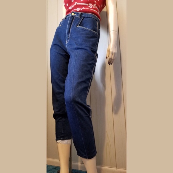 💋Vintage 80s PS GITANO High Waisted Blue Jeans wOw! - Picture 4 of 8